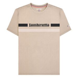 Lambretta Mens Chest Stripe T-Shirt / Cashew